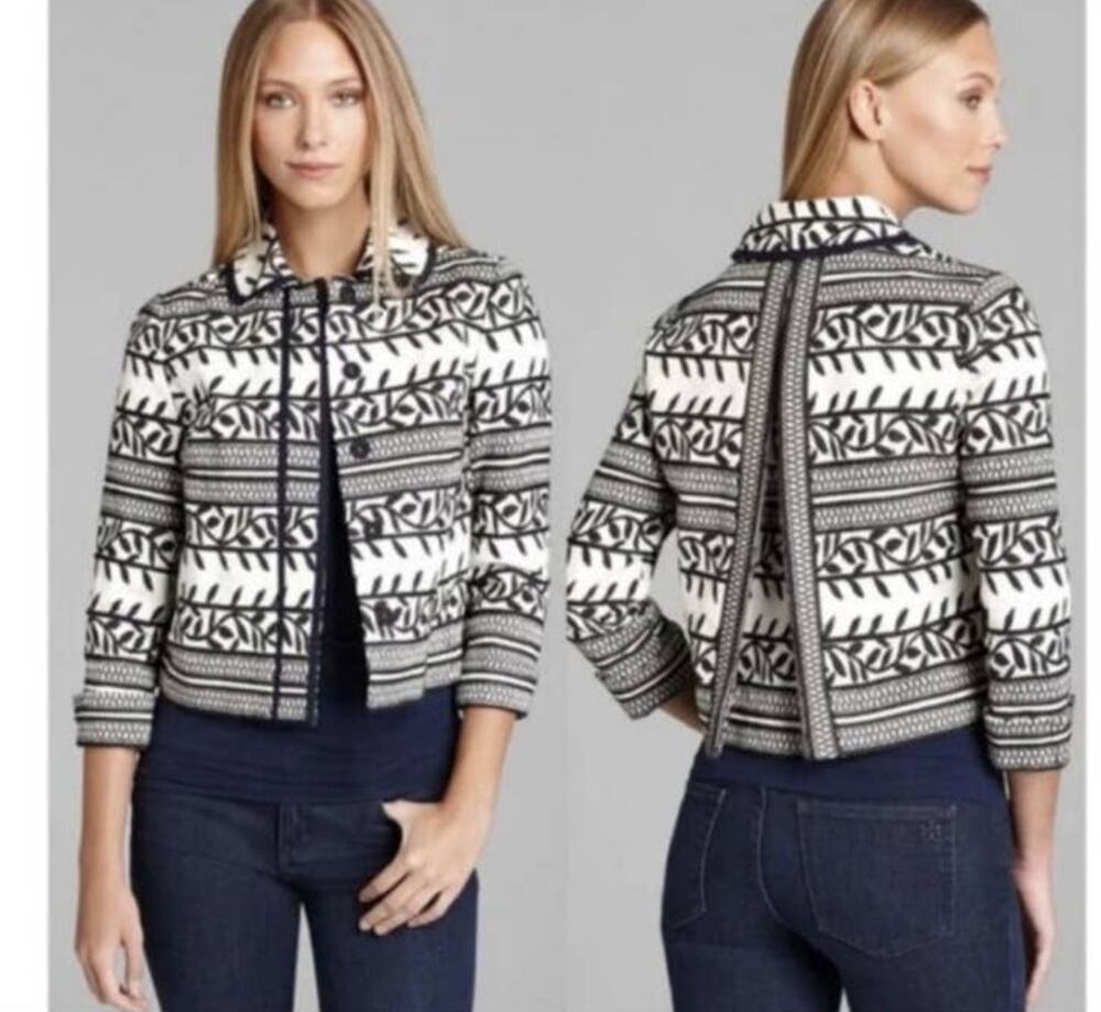Tory Burch Embroidered Jacket Size 10